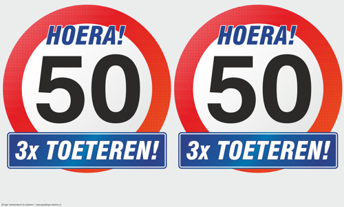 VERJAARDAG jaar verkeersbord 3x